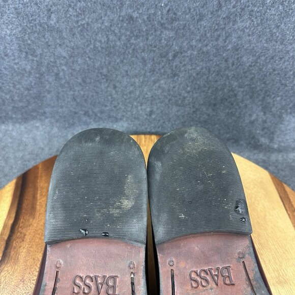 GH Bass Mens Walton Penny Loafer Size 11M Burgundy Leather Slip On Dress Shoe - Picture 10 of 11